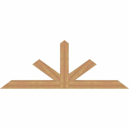 Ekena Millwork Saratoga Smooth Timber Gable Bracket, Western Red Cedar, 84"W x 31"H x 3 1/2"D x 5 1/2"F, 9/12 Pitch GBW084X31X0406SAR00SWR